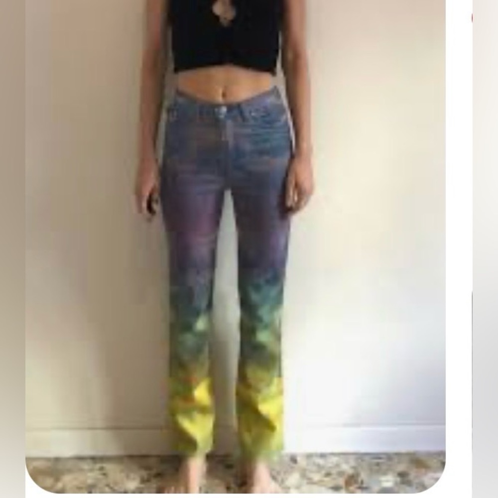 Just‎ Cavalli Jeans vintage Tie-Dye Gradient Sky Flared Y2K size 27